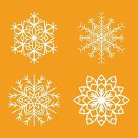 laser cut christmas snow flakes vector set