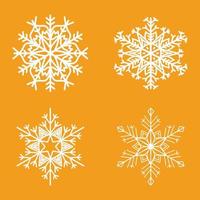 laser cut christmas snow flakes vector set