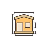 House Building Size vector concept colored icon