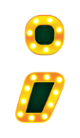 point virgule rétro cinéma ampoule signe alphabet png