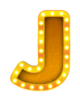 j rétro cinéma ampoule signe alphabet png