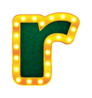 r retro cinema light bulb sign alphabet png