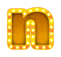 n retro cinema light bulb sign alphabet png