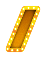 slash retro cinema light bulb sign alphabet png