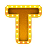 t rétro cinéma ampoule signe alphabet png