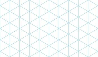 Isometric grid seamless pattern. Outline isometric template background. Hexagon and triangles line seamless texture. Vector illustration on white background