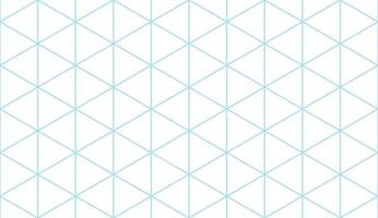 Isometric grid seamless pattern. Outline isometric template background. Hexagon and triangles line seamless texture. Vector illustration on white background