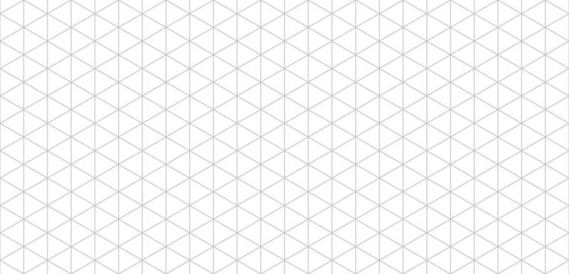 Isometric grid seamless pattern. Outline isometric template background. Hexagon and triangles line seamless texture. Vector illustration on white background