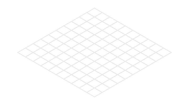 Isometric grid dot line background. Outline isometric template pattern. Hexagon and triangles line plan texture. Vector illustration on white background
