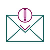 icono de vector de correo urgente