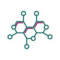 icono de vector de estructura de molécula