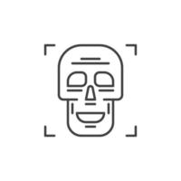 Skull vector outline concept simple icon