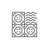 Laying Tiles vector concept icon in outline style