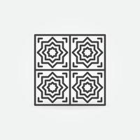 Tile outline vector concept creative icon