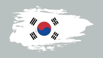 Grunge texture South Korea flag background vector