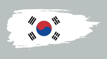 bandera de corea del sur abstracta angustiada vector