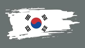 Flat South Korea grunge flag vector
