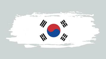 New grunge texture South Korea flag vector