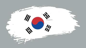 South Korea distressed grunge flag vector