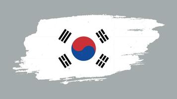 Professional South Korea grunge flag vector