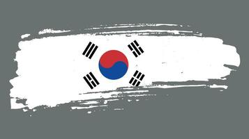 Professional South Korea texture flag vector