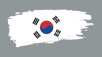 bandera de estilo grunge de corea del sur vector