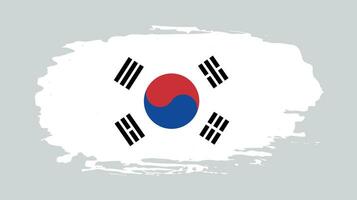 nuevo vector de bandera de corea del sur vintage de textura grunge descolorida