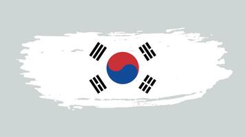 bandera angustiada de estilo grunge de corea del sur vector