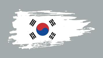 textura grunge bandera de corea del sur vector