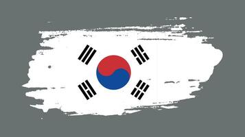 South Korea grunge flag vector