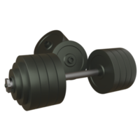 3d Dumbbell isolated object with high quality render png