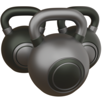 3d Kettle Bells isolated object with high quality render png