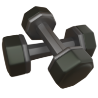 3d Dumbbells isolated object with high quality render png