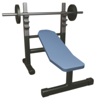 3d Bench Press isolated object with high quality render png