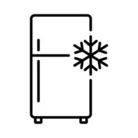 icono de contorno del refrigerador vector