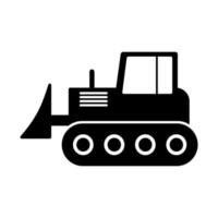 bulldozer vector icon