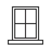 icono de contorno simple de ventana vector