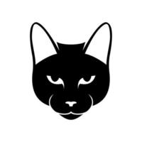 black cat head icon vector