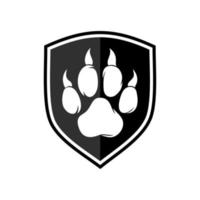 paw shield logo vector