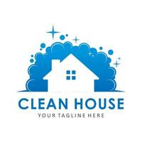 clean house logo vector