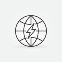 Global Energy vector concept icon in outline style