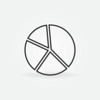 Vector Pie Chart concept icon in thin line style