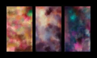 Set colorful watercolor background, abstract colors, free stock vector