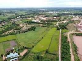 aerial photographs from drones rural communities and agricultural areas photo