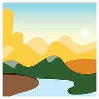 Mountain Landscape design nature illustration Image concept vector