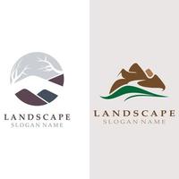Mountain nature logo concept design template vector