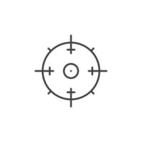 Aim vector concept minimal icon in thin line style