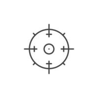 Aim vector concept minimal icon in thin line style