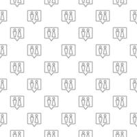 hombre y mujer wc vector contorno de patrones sin fisuras