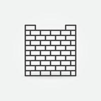 Brick Fence linear vector concept icon